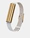 Misfit Ray - Fitness + Sleep Tracker with White Leather Band (Stainless Steel Gold)