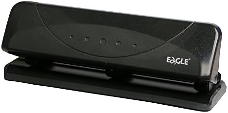 Eagle Desktop 3 Hole Punch, Office Hole Puncher, Low Force, 20 Sheets Capacity