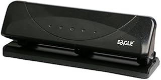 Eagle Desktop 3 Hole Punch, Office Hole Puncher, Low Force, 20 Sheets Capacity