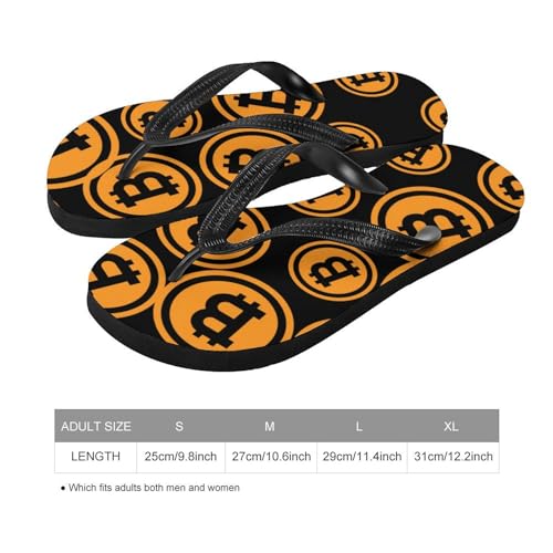 Bitcoin Logo Slim Flip Flops for Women Men Casual Non-Slip Sandals Beach Flip Flop Shower Slippers2