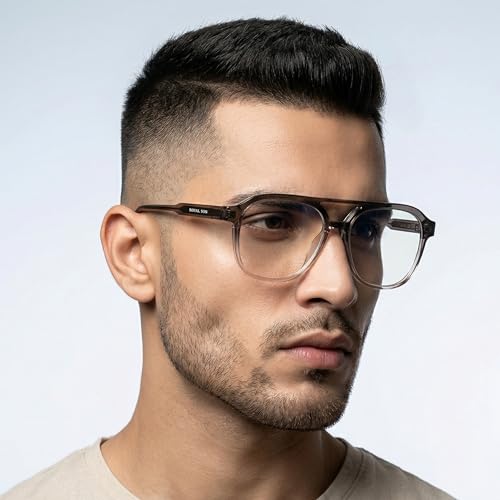 Image of ROYAL SON Blue Cut Computer Glasses | Anti Glare & Blocks Harmful Rays | UV Protected | Full Rim | Square | Men & Women | Small | SF-RS9090