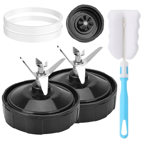 2 Pack 7 Fins Blender Blade Replacement for Ninja Blenders Auto iQ BL682-30 BL642-30 BL482-30 BL687CO-30 NN102, Extractor Blade Blender Replacement Parts Compatible with Ninja BL401 BN751 BN801