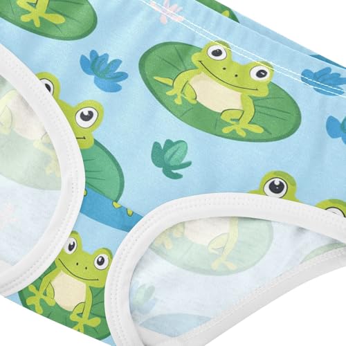 Wusikd Cute Frog Girls' Underwear Cotton Lily Pad Girls Briefs Soft Toddler Underwear 2T2