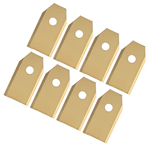 Karlak 45 Stück Goldene Roboter-Rasenmähermesser aus Edelstahl, Zweischneidige, Scharfe Klingen für Effiziente Schneidleistung mit Höherer Härte und Langer Lebensdauer, Ideal für