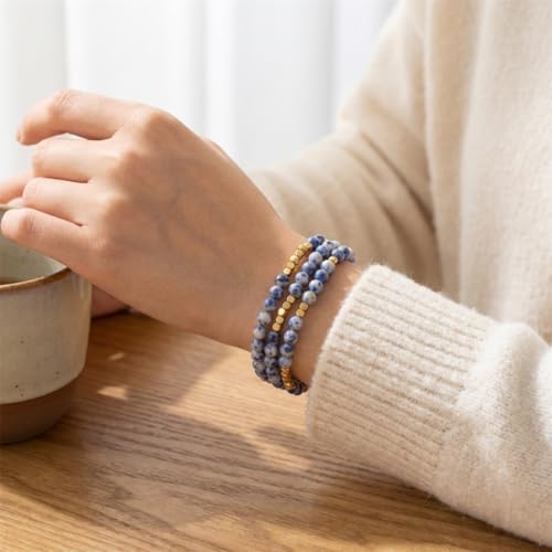 Image of YGLINE Boho Handmade Wrap Leather Tube Crystal Stone Bracelet for Women