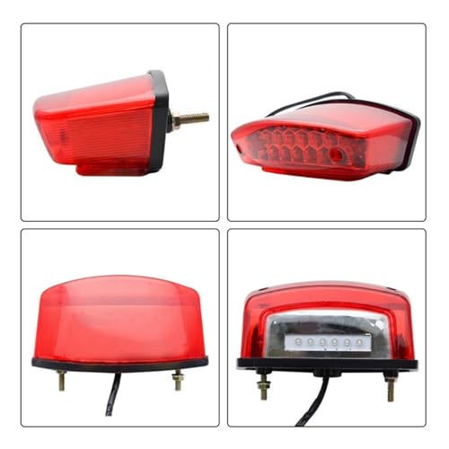 Intermitentes de moto 12V con luces traseras rojas de parada 3 cables 6