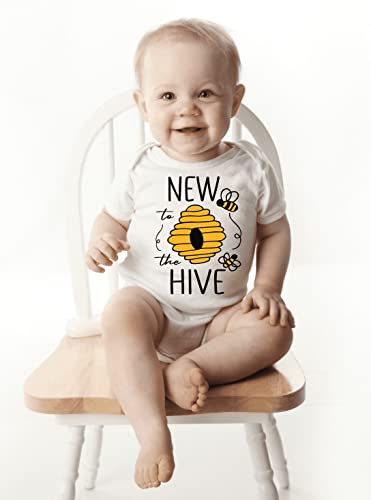 Cute Honey Bee Baby Bodysuit New To The Hive Pregnancy Announcement Romper Kids Funny Shirt Cute Birthday Shower4