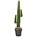 Nearly Natural 59in. Cactus Artificial Metal Planter Silk Plants, Green