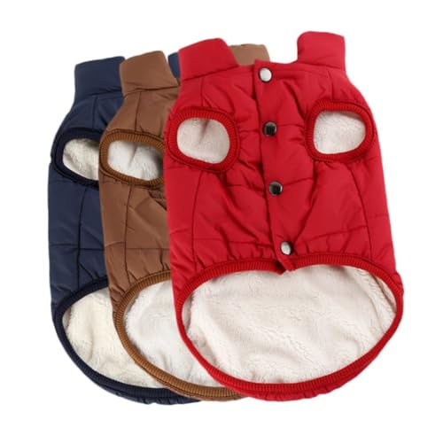 Yardwe 2 Unidades casaco cachorro inverno roupas roupas Vermelho roupas de cachorro pequeno roupas p