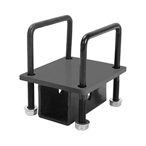 VOWAGH 2 Inch RV Bumper Hitch Receiver Adapter Compatible with RV Bumper Bike Rack Cargo Travel Carrier Mount Built for 4" x 4" Continuous Welded Steel Bumpers Cover