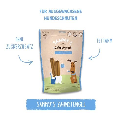 Sammy´s Zahnstengel | Kauriegel Snack für Hunde | Zur aktiven Unterstützung der Zahnpflege |ohne Zuckerzusatz| Natürlich| Fettarm|