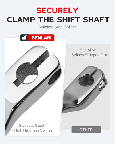 Image of Benlari Heel Toe Shifter Pegs, 304 Stainless Steel Shifter Lever Pegs Fit for Harley Touring Street Glide Road Glide Road King Electra Glide 1988-2024, FL Softail 1986-2017, Trike 2008-2024, Chrome