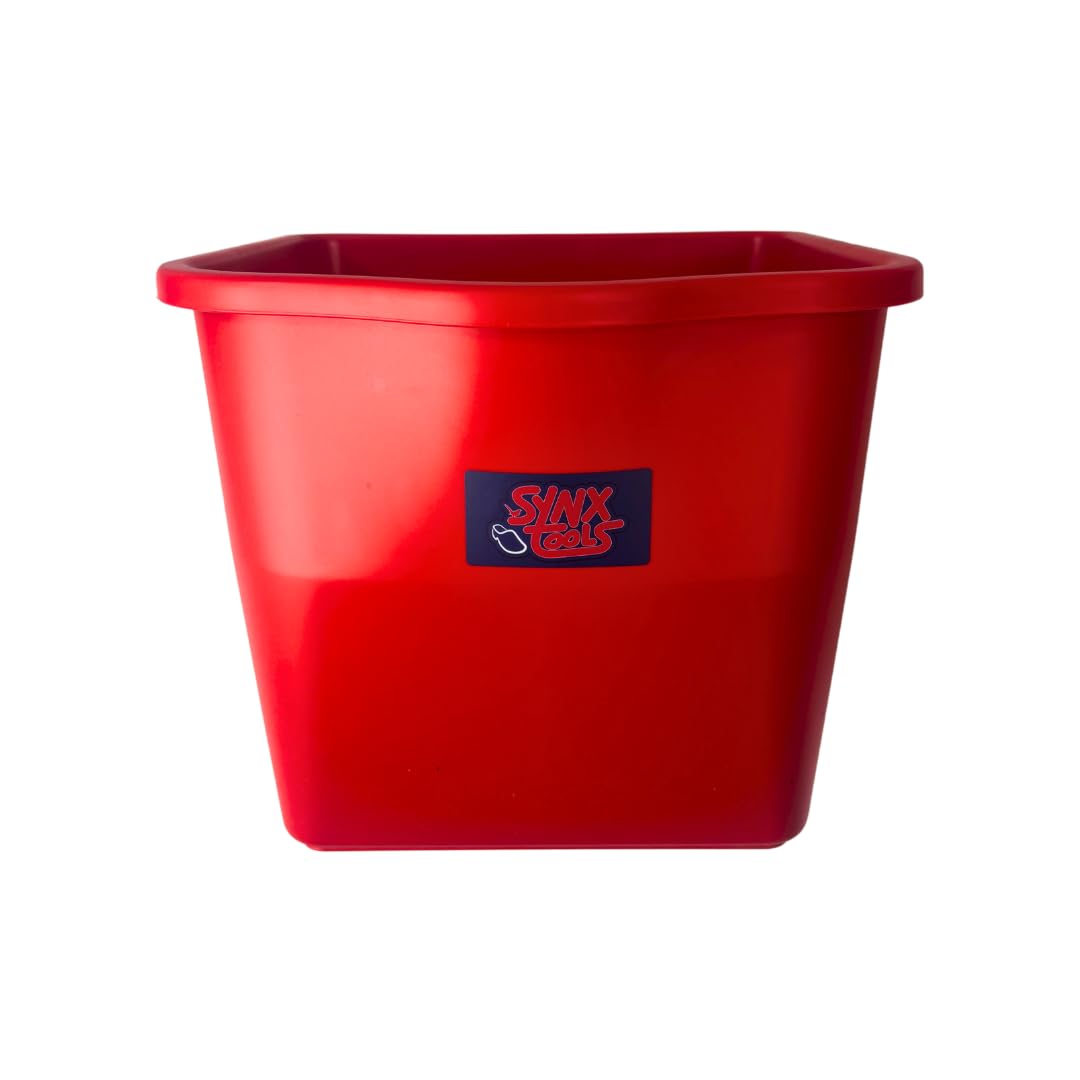 Secchio per mocio e carrello da lavoro rosso 15 litri -pulizia