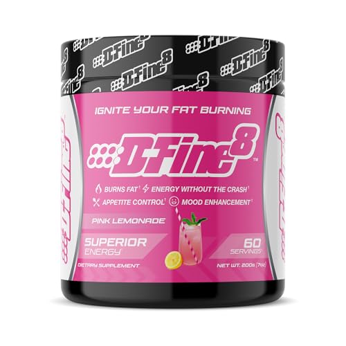 Image of Thermogenic Pre-Workout Energy Powder & Shredding Supplement, Boost Energy Mood & Focus, Sugar Free, Contains Senactiv, Endurance, 300mg Caffeine, N-Acetyl-L-Tyrosine (Pink Lemonade)