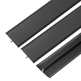 QUARKZMAN 3 Stück Aluminium T-Profil Bodenübergangsleiste 0 8 Zoll x 3 Ft Übergangsleiste Für Türschwellen Laminatböden Verbinden Von Laminatdielen Fliesen Lücken Schwarz