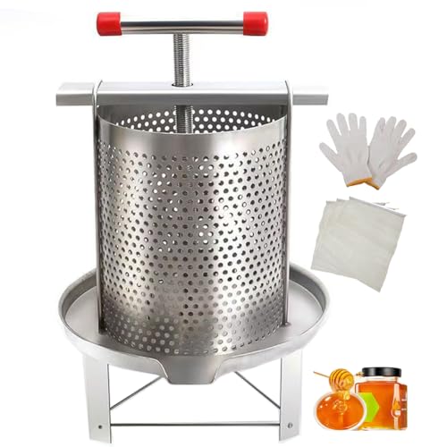 Aidour HM 蜂蜜 圧搾機 蜜 絞り 機 蜜を絞り器 蜂蜜分離器 蜂蜜抽出器 絞り器 手動 脱水機 ジューサー 手動 圧搾機 日本語の取り扱い説明書付き