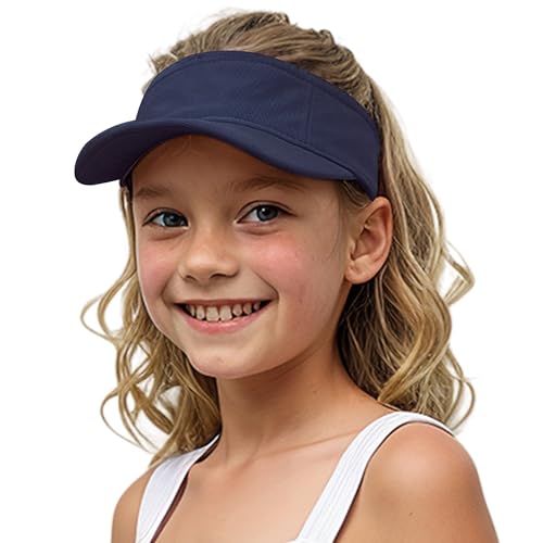 Recopilación de Ropa de Golf para Niña Top 10. 48 Jastore - Sombrero plegable para niños y niñas, visera de algodón, para deportes de verano, golf, visera, Azul marino, Talla única