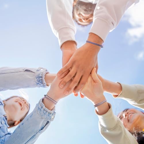 30 Pcs Woven Wrap Friendship Bracelets, Handmade Braided Friendship Bracelet Boho Surfer Woven Wrist Bracelet for Women Mens Adjustable Colorful String Bracelet for Birthday Gifts Party Favors4