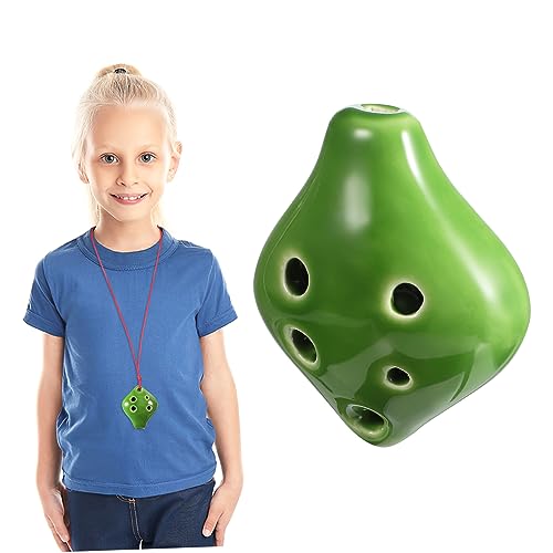 BESTonZON 6loch Ocarina Keramische Ocarina Für Anfänger Mit Lanyard Und Notenblatt Tragbares Musikinstrument Stilvolles Design Kompakt Und Einfach Zu Üben