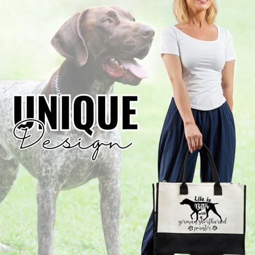 Bolsa tote de lienzo para amantes de perros miniatura 2
