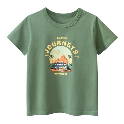 TABNIX Boys' 4-Pack Pear Hot Dog Short Sleeve Crewneck T-Shirts Top Tee 2-7 Years Toddler Boys' Value Pack Cotton T-Shirt - Thumbnail 4