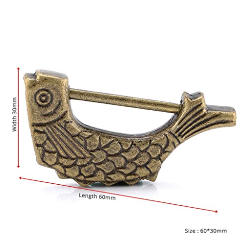 Serrure boîte à bijoux rétro 60mm au design chinois traditionnel
