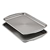 Circulon total bakeware set nonstick cookie baking sheets 2 piece gray  urban country home decor