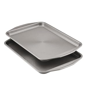 Circulon total bakeware set nonstick cookie baking sheets 2 piece gray  urban country home decor