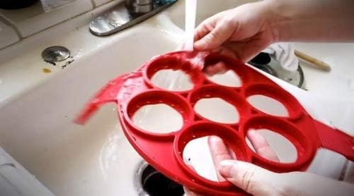 Pancake Mold Ring - Makes the perfect pancakes, eggs, hash browns, brownies in non-stick silicone maker tool. Kitchen bakeware from high grade silicone by MERRY BIRD