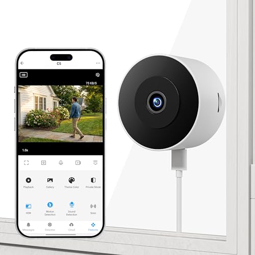 owltron Window Camera 3MP, 5G & 2.4GHz WiFi Indoor Cameras for Home Security with Al Color Night Vision, Human/Motion Detection, Anti-Glare, 24/7 Recording, Real-Time Alerts, Easy & Quick Install