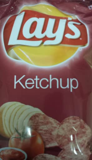 Canadian Lays Ketchup Potato Chips (4pk) 180g/6.3 oz., (Imported from Canada)