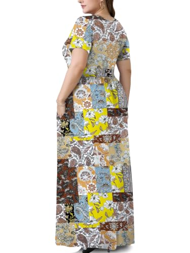 Image of PEVRL Plus Size Summer Maxi Dress for Curvy Women with Pockets 1X-5X