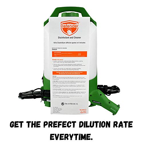 Defender | Disinfectant and Cleaner | Kills COVID-19 & Other Viruses | Works with Victory & Protexus Sprayers | 100 Tablets | 13.1 Grams per Tablet