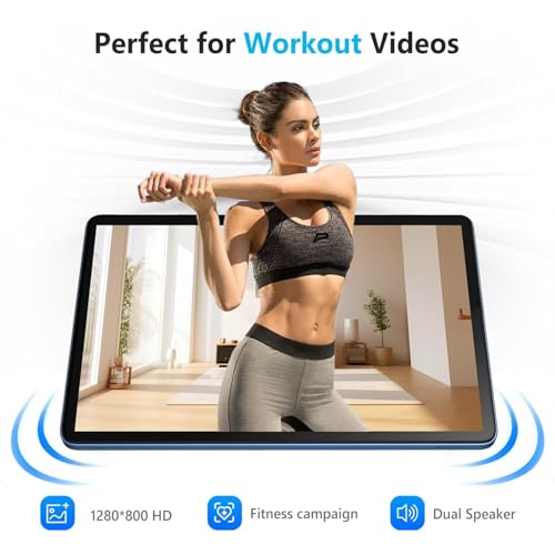 Image of G-tab T9 Pro Android Tablet 10.1 inch HD Display, 12GB RAM (4GB+8GB Expandable), 128GB Storage, Android 15, Allwinner A333 Quad-Core, 5000mAh Battery, 5G WiFi, Dual Camera, Gray