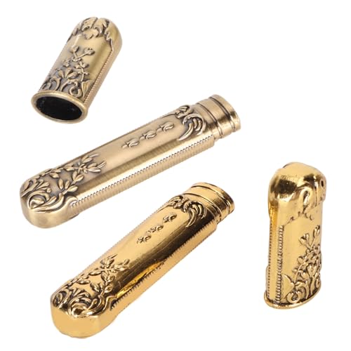 Image of Vintage Needle Case Needle Storage Sewing Needles Holder Stylish Embroidery Needle Storage Case for Hand Sewing Needle(Gold)