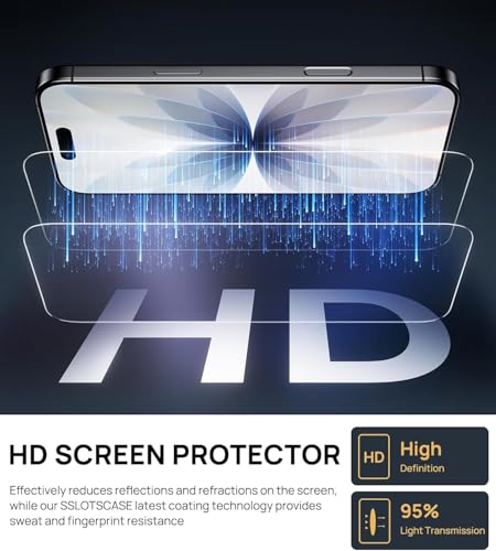 Image of Mr.Shield Screen Protector for iPhone 17 and 16 Pro, 9H Hardness Tempered Glass Screen Guard, Military Grade Shatterproof, Easy Installation Tray, HD Clarity, Case-Friendly [2 Pack]