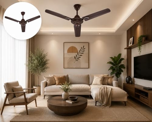 Image of Creta (ALU)1200 mm Ceiling Fan with 12 Months Warranty (Pack of 1),Brown