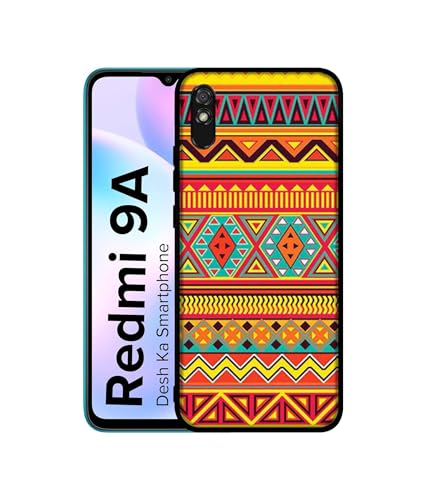 Image of Artistic Rangoli Design Premium 2D Printed Metal Back Case Cover for Mi Redmi 9A / 9A Sport / 9i / 9i Sport