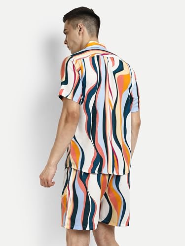 Image of DHRUVI TRENDZ Co Ord Set for Men | Trendy Night Dress for Boys | T-Shirt and Shorts Combo for Lounge | Stylish Summer and Travel Wear |Men's Matching Two-Piece for Vacation