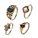 Produktbild BESTOYARD 4pcs Vintage Edelstein Ring Knuckle Ringe Schmuck Zubehör für Damen Damen