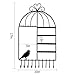 Earring and Necklace Holder Wall Mount Jewelry Display Bracelets Birdcage Organizer Hanger with 40 Holes 20 Hooks
