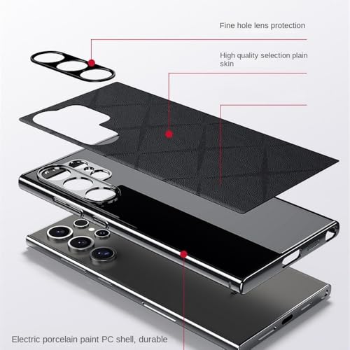 Protection objectif Samsung S24 Plus coque rigide fine cuir anti-rayures - 2