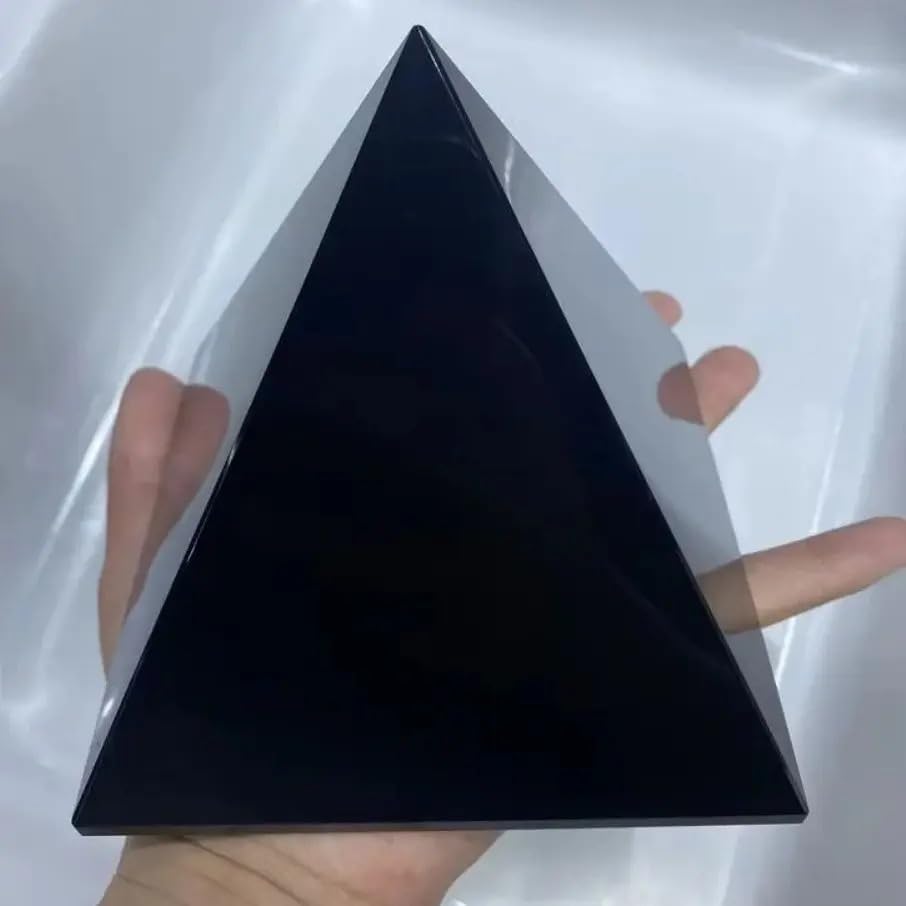 Pirámides de obsidiana de 7 cm, artesanías de cristal 3