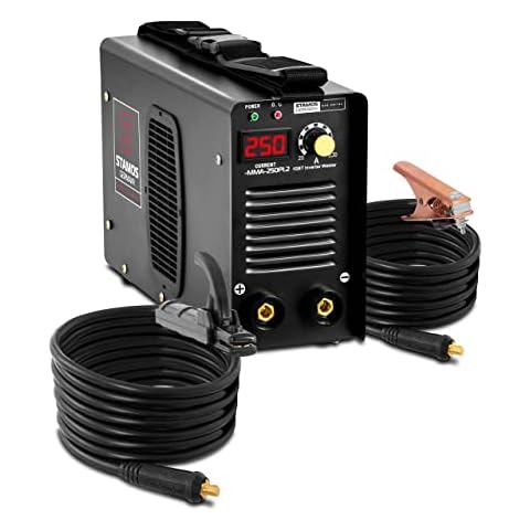 Stamos Welding Group S-MMA-250PI.2 Arc Welder Inverter Welder Welding Machine (250 A, 8m Cable, IGBT, Hot Start, LED Display, incl. accessories) Cover