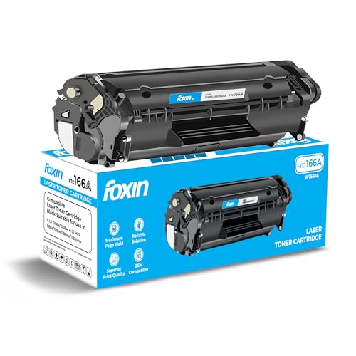 Image of Foxin FTC 166A Toner Cartridge | Compatible with W1660A HP Laser 1008a /1008w, MFP 1188a /1188w /1188pnw, LaserJet 1188nw | Monochrome Laser HP Printer Cartridge with Chip | High Page Yield - 1500