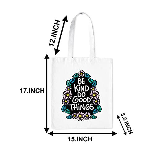 Image of Medium Canvas Tote Bag for Women with Zip, Stylish Polyster Cotton Handbags College Grocery Handbags PK-8514 L X H 38 X 43 Cms