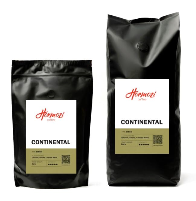 Freshly Roasted Hormozi Coffee - Continental Blend Coffee Beans 1kg - Dark Roast
