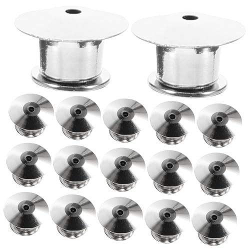 Beatifufu 20 piezas Cierres de Pin Redondos Planos para Broches Sujetadores Metálicos Resistentes para Manualidades y Repuesto Accesorios de Costura Duraderos Color Plata