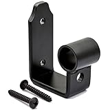 Rolling Ladder Track Bracket – Black Finish, Hook Style Vertical Wall Mount – Customize Ladder System w/Library Ladder Hardware Kit - Matching 1-1/2