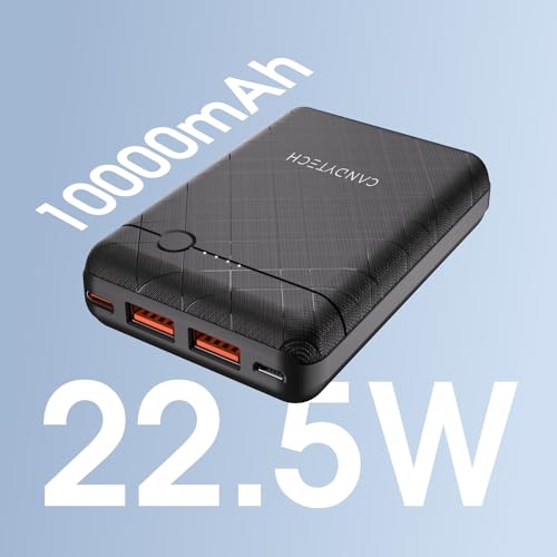 Image of Candytech PB3C2 10k Mah 22.5W PDQC Compact Powerbank | 18W Fast Charging Input via a Type-C Port 